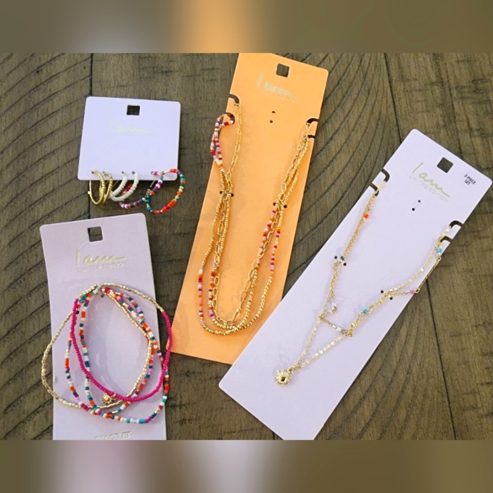 Jewelry Bundle Colorful Sun ☀️ Necklaces, Bracelet, Earrings 4 Item Set